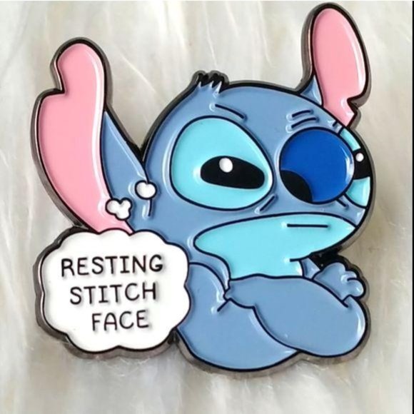 Jewelry - Resting Stitch Face Art Fantasy Enamel Pin